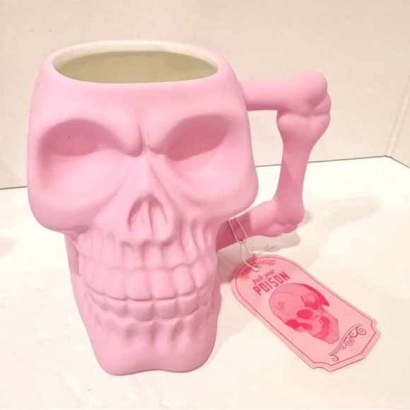 Sunday Morning Ceramics Other - NWT 💖💀💖 Sunday Morning Ceramics pink skull Halloween mug